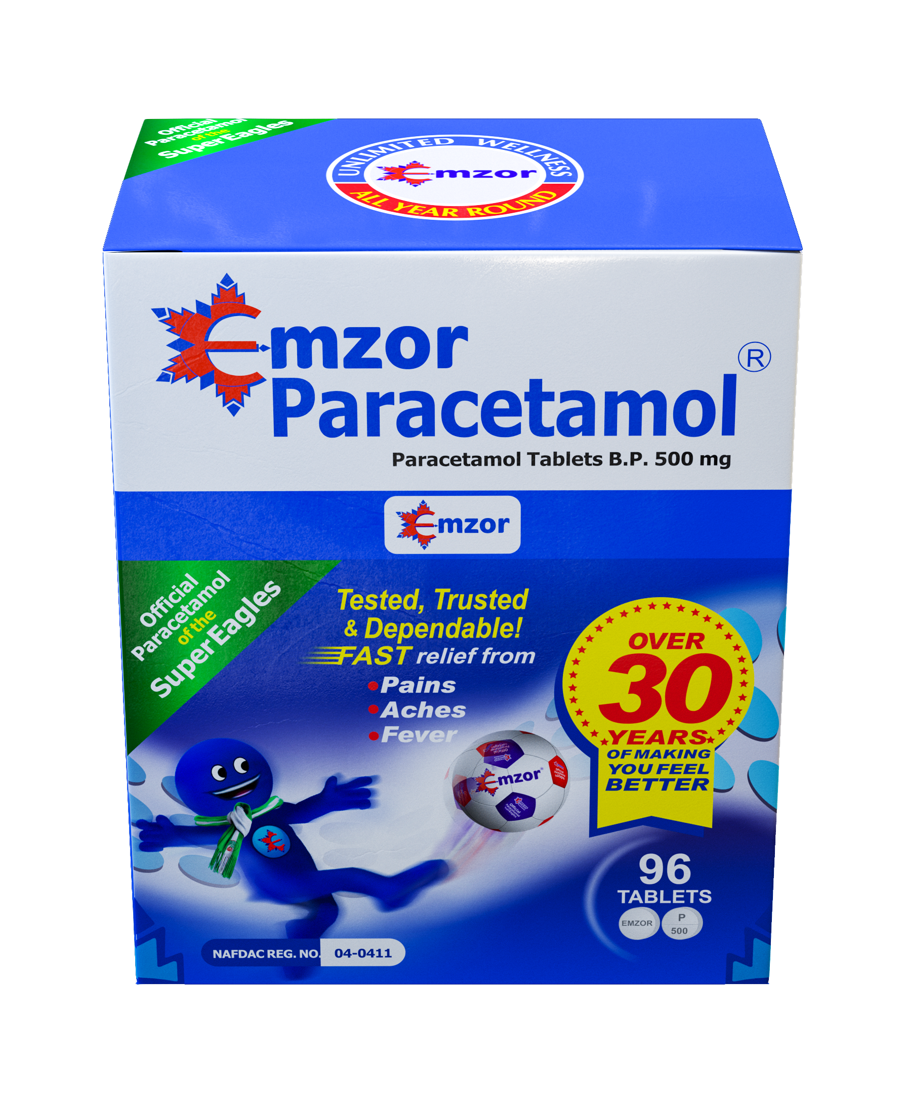 Paracetamol 500Mg * 8 Strips Emzor