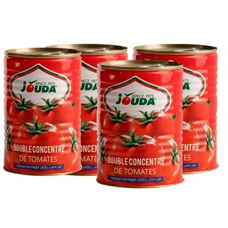 Lot De 4 Boites De Double Concentré De Tomates - Les 4 Boites De 400G - Jouda