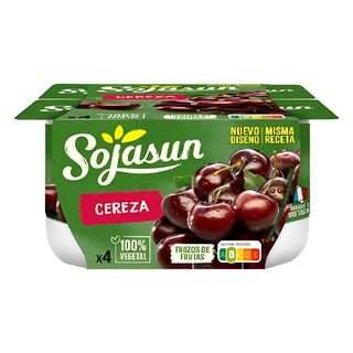 Sojasun Dessert Morceaux Fruits Cerise 4X100g