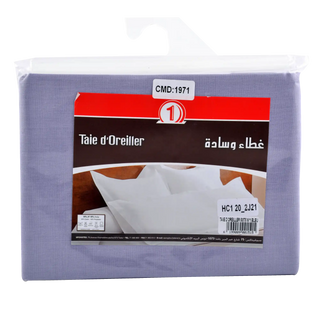 N°1 Taie D'Oreiller Bleu Dimensions: 50X75Cm