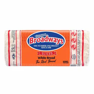 Outlet Broadways White Bread 600G