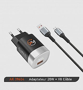 PACK BOÎTIER+CÂBLE USB - ANDROID V8 (AK-36904)