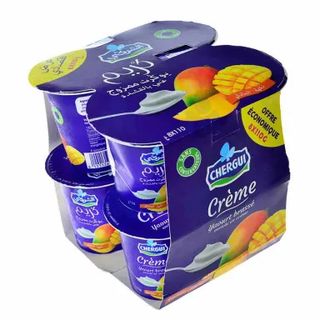 Yaourt brassé mangue Crème 8x110g - CHERGUI