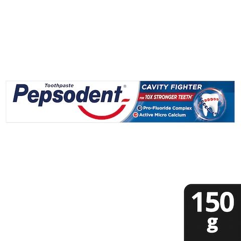 Pepsodent Cavity Fighter Toothpaste 150g + Free Toothbrush