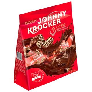 "Roshen"- ვაფლის კანფეტები "Johnny Krocker choco" 350გ