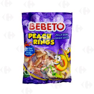 Bebeto Peach Rings Gommes 80g