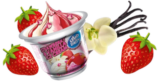 Daity Luxury cup-Vanilla Strawberry ice cream 100g