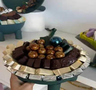 coupe métal matt de 500 g de chocolat