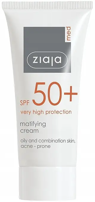 ZIAJA MED CREME SOLAIRE MATIFIANTE POUR PEAU MIXTE ET ACNEIQUE SPF50+ 50ML
