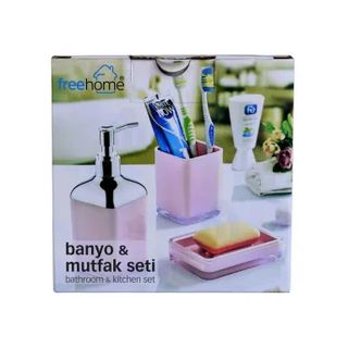 Ensemble de salle de bain carré double couche 3pcs - FREE HOME