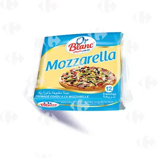 Fromage Fondu Mozzarella en Tranches Or Blanc 200g