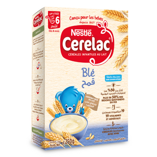 Nestlé Cerelac Céréales Infantiles Blé & Lait Dès 6 Mois 250