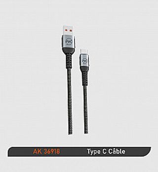 CÂBLE TYPE USB VERS TYPE C (AK-36918)