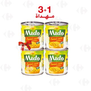 Lot de 3 boîte de Maïs Mido 140g + 1 Gratuite
