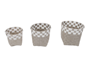 SET OF 3 PANIERS DE BAIN BEIGE REF 291936