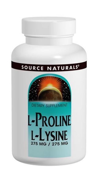 SOURCE NATURALS L-PROLINE L-LYSINE 275MG/275MG 60TABS