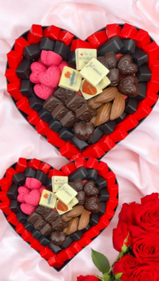 Cœur Garni De 750g De Chocolat