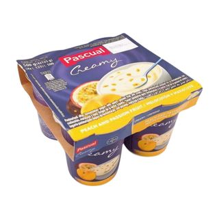 Yaourt à Cuillère Crème à la Pêche et Fruit de la Passion Pascual 4x125g