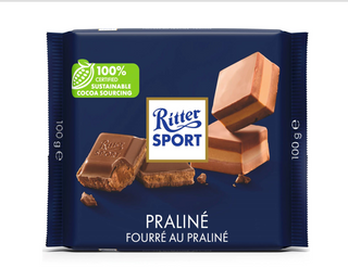 Chocolat au lait à la praline 100g - RITTER SPORT