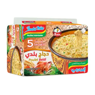 Indomie Nouilles Poulet Beldi  Pack 5In1 (8U)