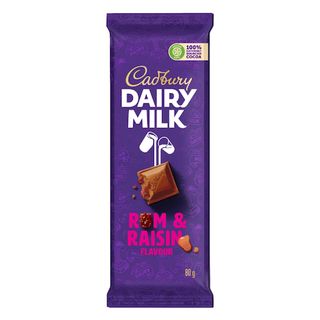 Cadbury Rum and Raisin Chocolate 80g