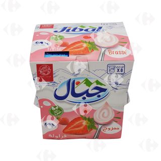 Pack Yaourt Brassé Fraise Jibal 8x110g