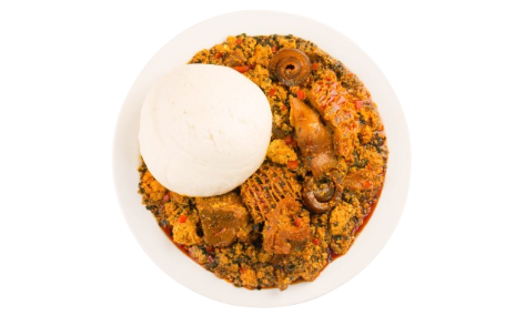 Nigerian Cusine Semovita  Soup Egusi