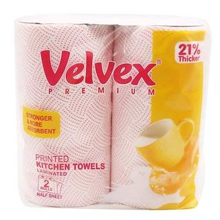 Velvex Printed Kitchen Towelss X 2