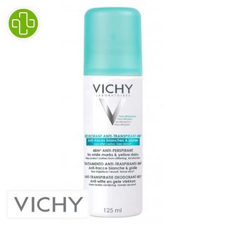 VICHY DEODORANT ANTI-TRANSPIRANT 48H ANTI TRACES BLANCHES ET JAUNES AEROSOL 125ML