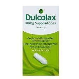Dulcolax Bisacodyl Suppositories 10mg, 12 Pieces
