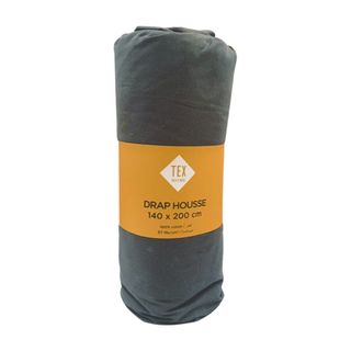 Drap Housse Gris Tex Home 140x200cm