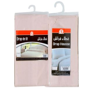 N°1 Drap Housse Rose Dimensions: 90X190Cm