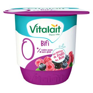 Yaourt 0% Fruits De Bois Vitalait 100Gr