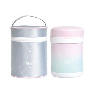 Thermos avec housse "galaxy" 900ml. - rose / vert