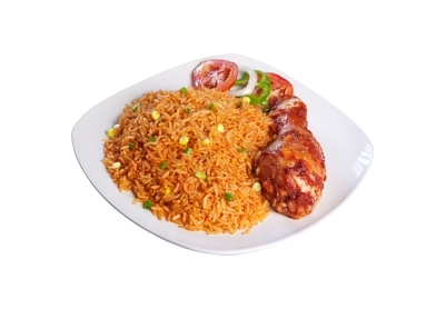 Jollof Rice And Fried Chicken