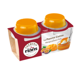 Dessert Panna Cotta coulis Mangue et fruit de la passion 125g - RIANS