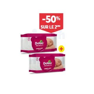 2 paquets de 60 lingettes -50% sur le 2ème - DALAA
