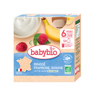 BABYBIO GOURDE BRASSE FRAMBOISE BANANE 4 X 85G