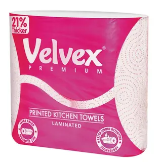 Velvex Premium Kitchen Towel Laminated 2 Pack