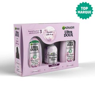 Garnier Ultra Doux – Routine Eau de Riz : Sérum + Après-Shampoing 200 ml + Shampoing 200 ml