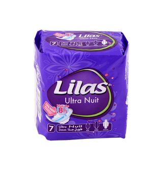 Serviettes hygiéniques Ultra mince nuit LILAS 7 pièces - 740