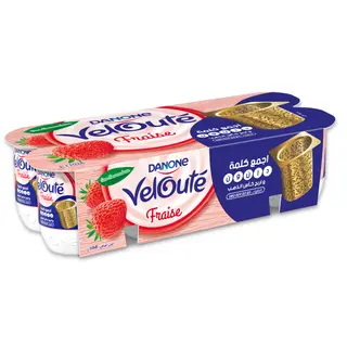 Yaourt brassé fraise Velouté 8x110g - DANONE
