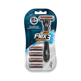 BIC Flex3 Hybrid Rasoir pour Homme - Blister de 1 + 4 Recharges - 504