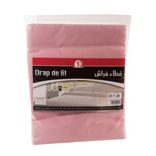 N°1 Drap De Lit Rose Dimensions: 220X240Cm