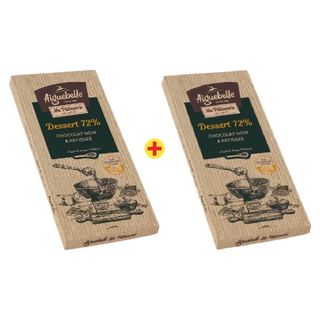 Lot de 2 tablettes de chocolat dessert72% cacao x175g le 2ème à -50% -AIGUEBELLE
