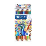 Doms Bi Colour Pencils 24Pcs