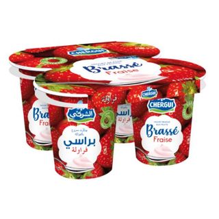 Yaourt brassé aux fruits fraise 4x110g - CHERGUI