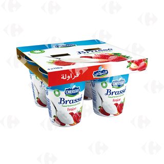 CHERGUI Yaourt Brassé Fraise 4x110g