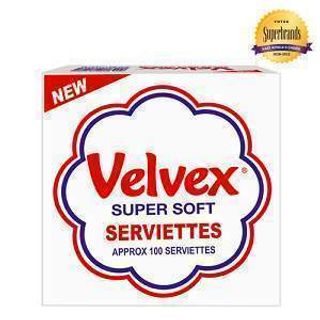 Velvex Premium Serviettes White 100 Sheets