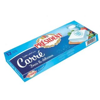 Fromage Blanc Fondu Carré - Le Paquet De 12 Pièces - Président  